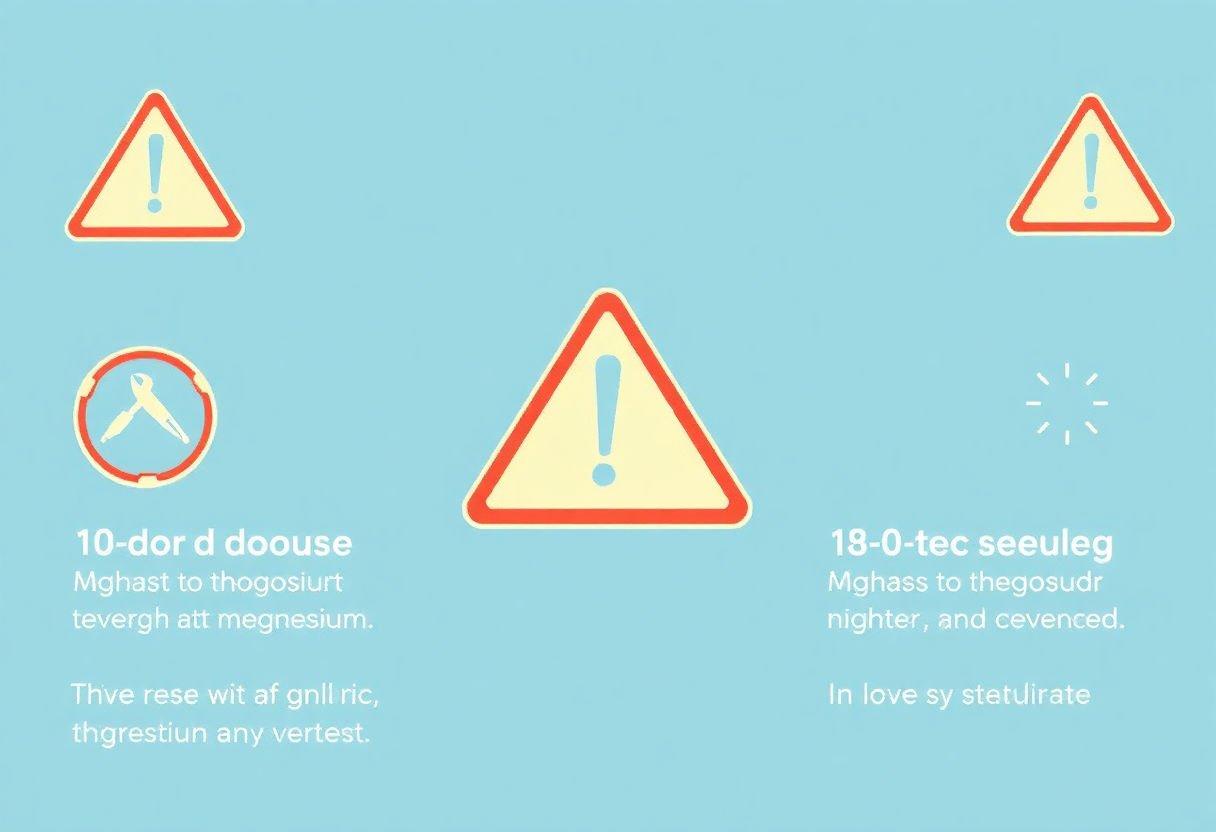 Warning signs of magnesium overuse.