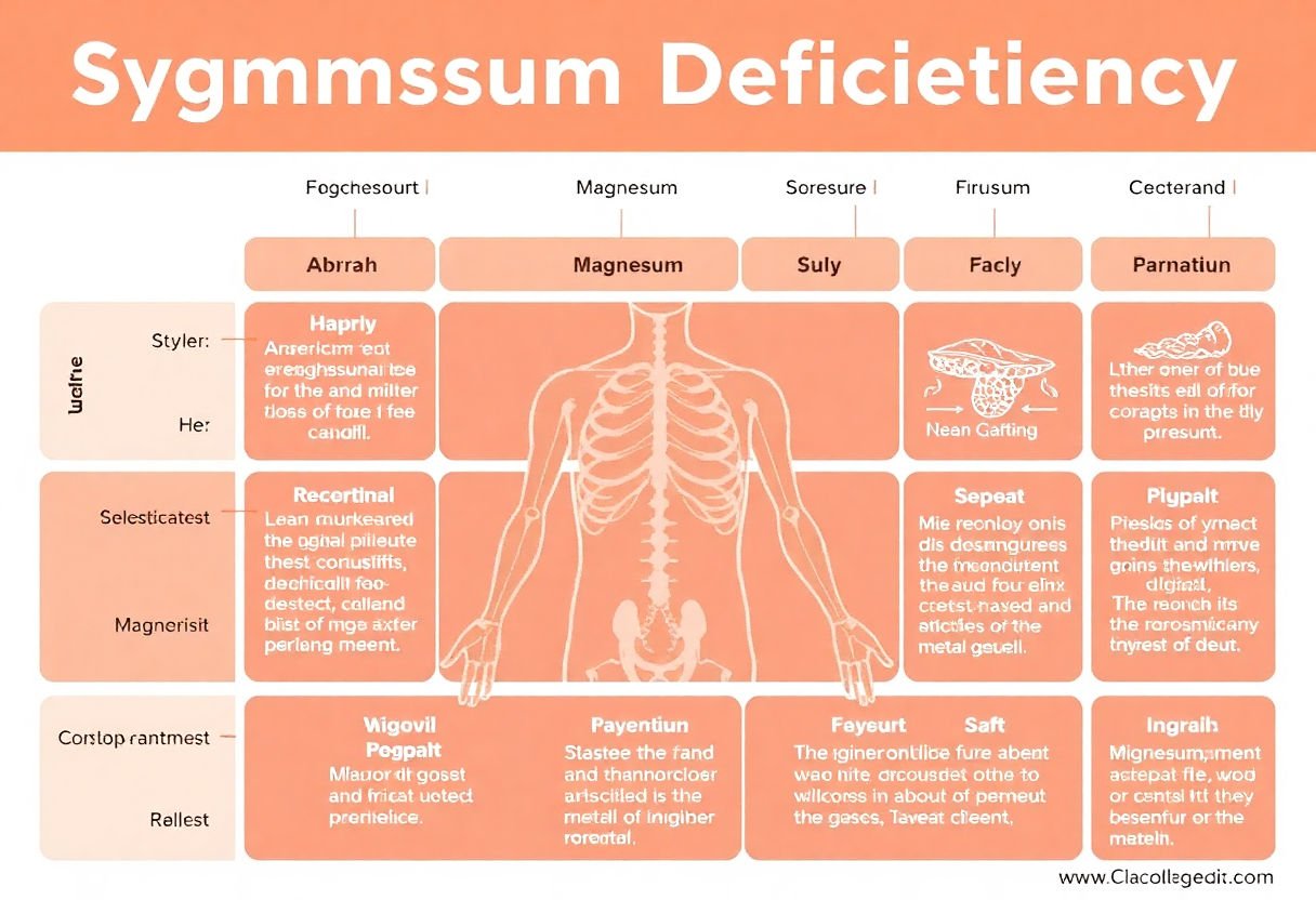 Symptoms of magnesium deficiency chart.