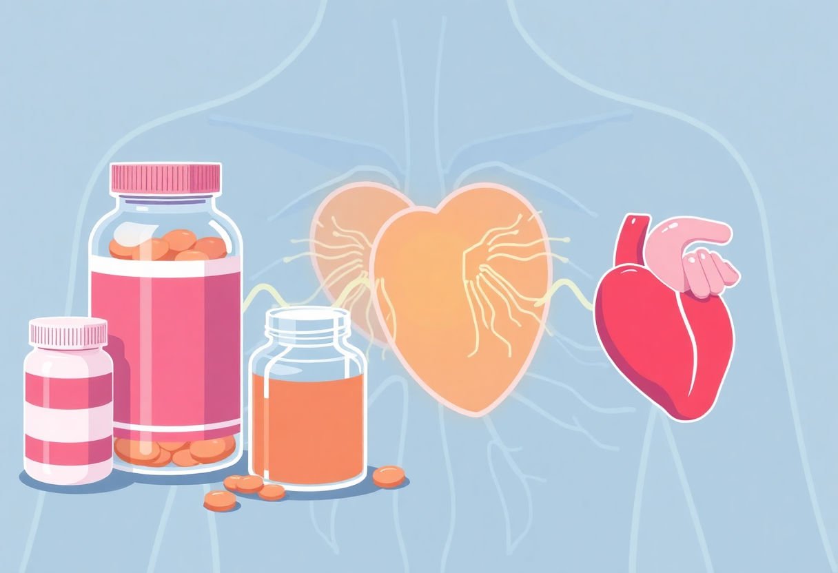 Magnesium supplements and heart health illustration