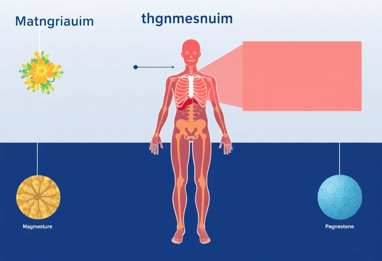 Diagram showing magnesium’s role in the body