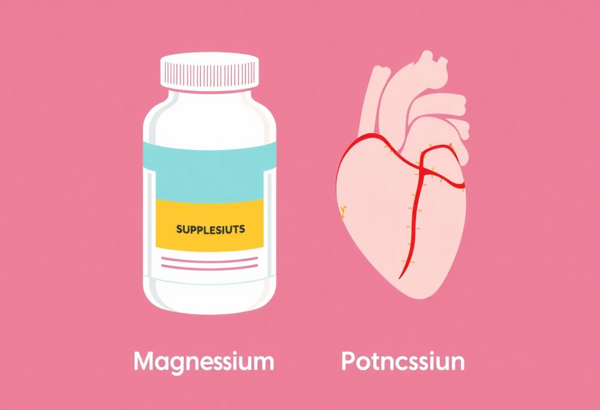 Magnesium and potassium supplements for heart health