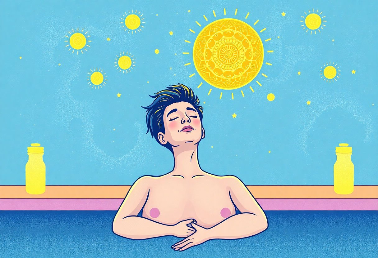 Calm and relaxed person benefiting from magnesium
