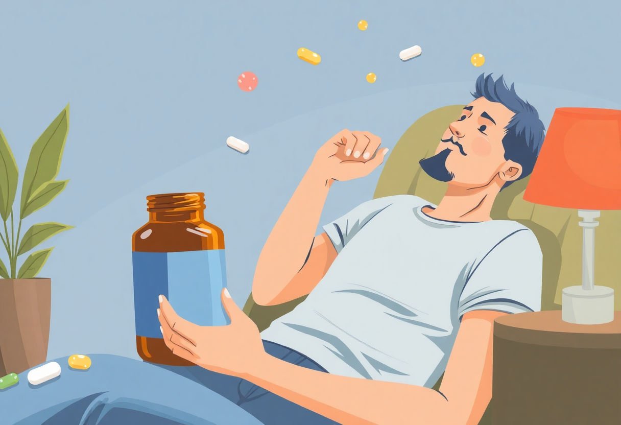 Magnesium supplements and a relaxed person