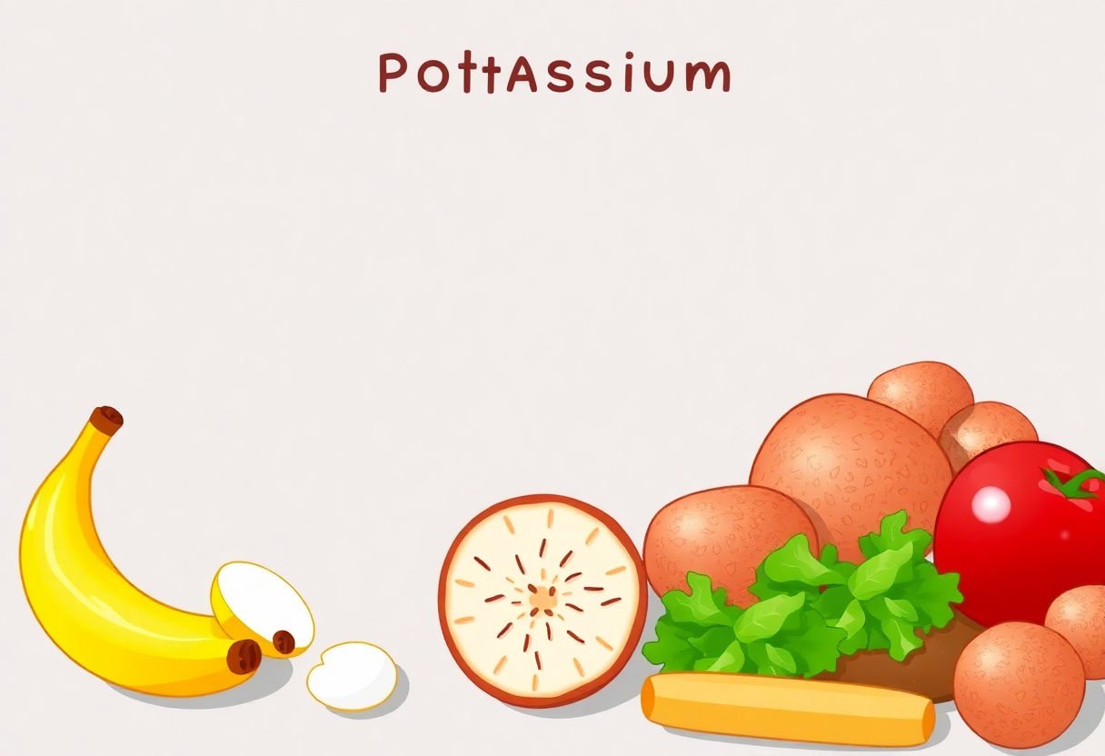 Foods high in potassium such as bananas and potatoes.