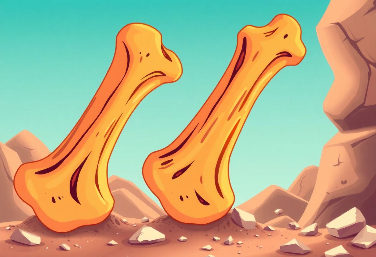 Strong bones symbolizing magnesium's role
