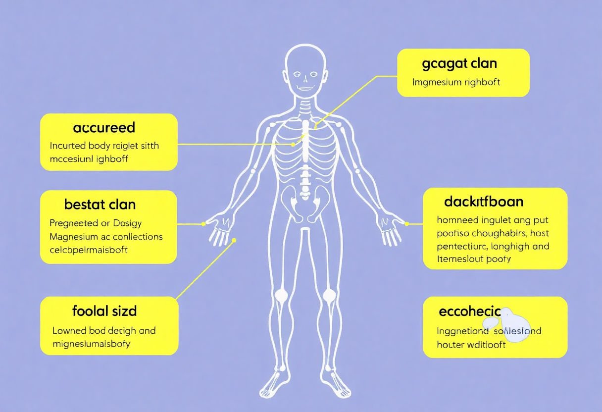 Illustration of magnesium functions within the body