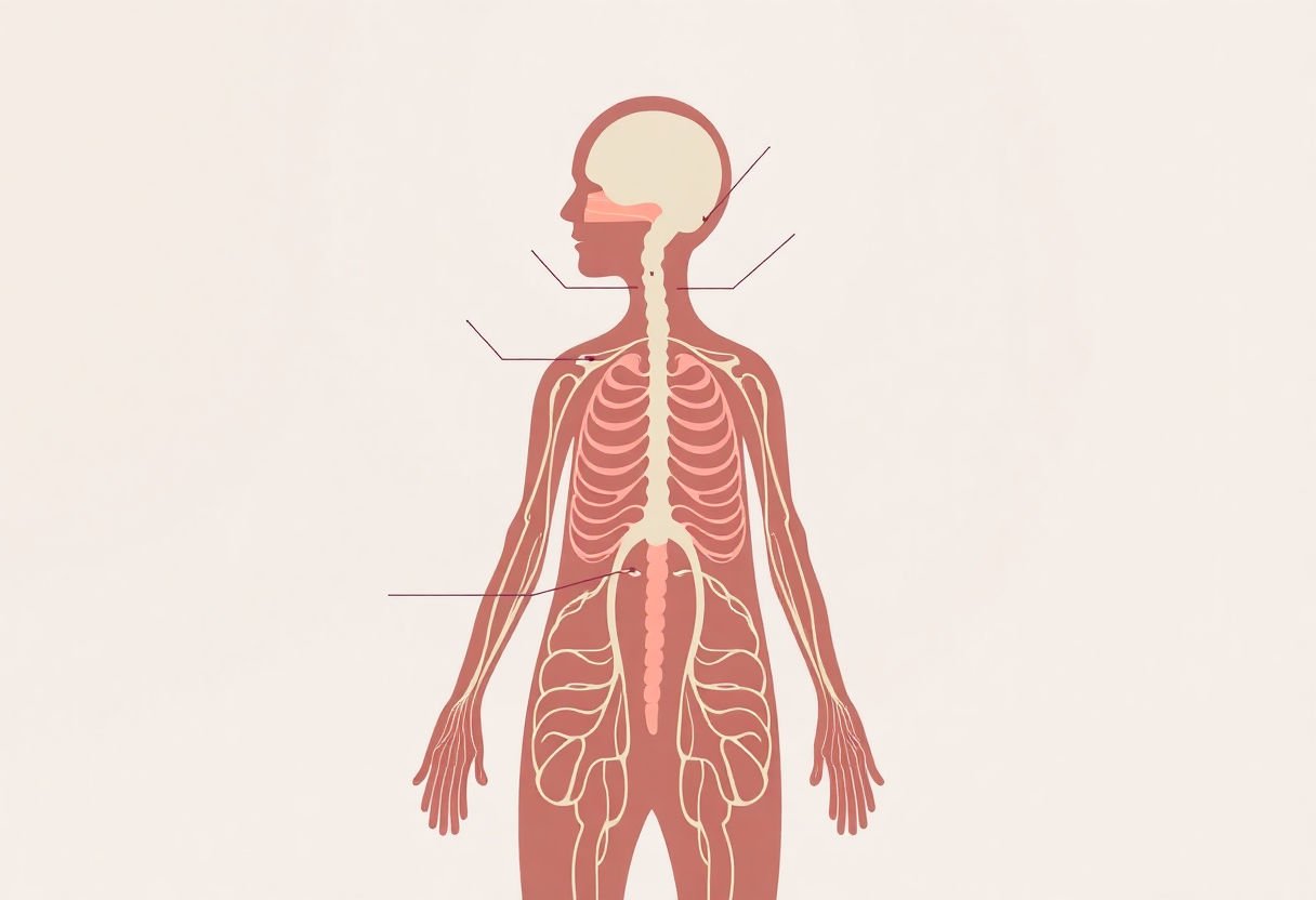 Diagram illustrating effects of anxiety on the human body
