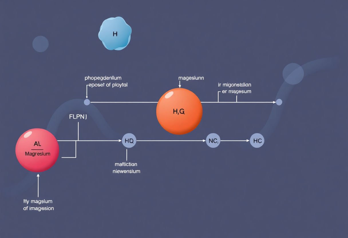 Illustration of magnesium's function in biochemical pathways