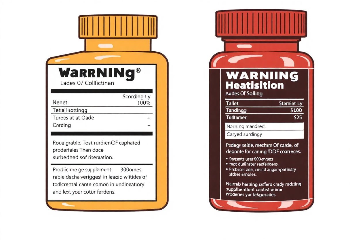 Warning labels for supplement interactions