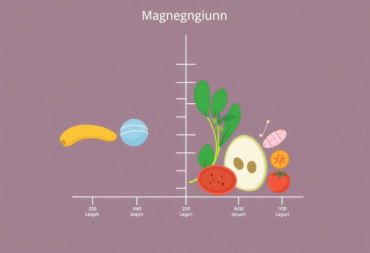 Balanced diet chart including magnesium