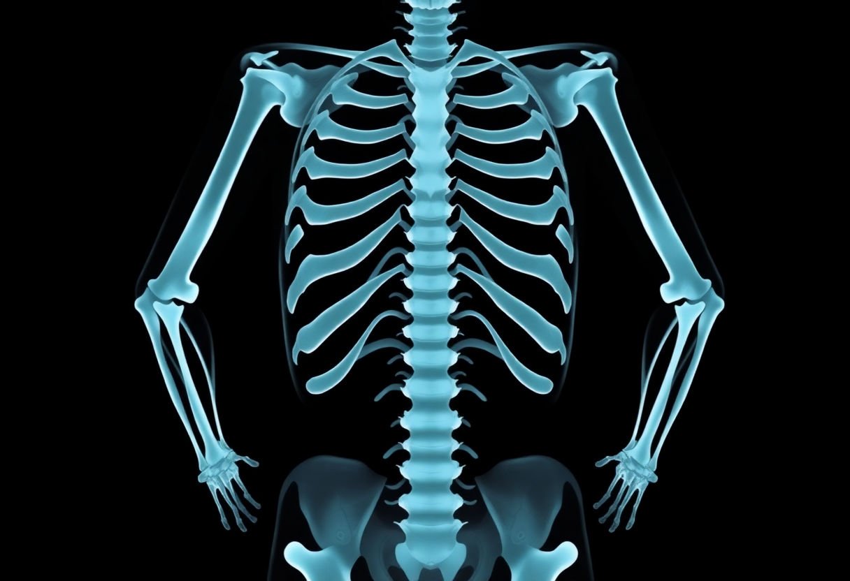 X-ray image of strong and healthy bones
