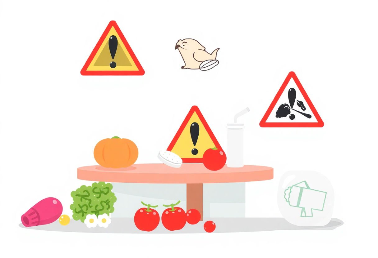 Warning signs related to supplement intake