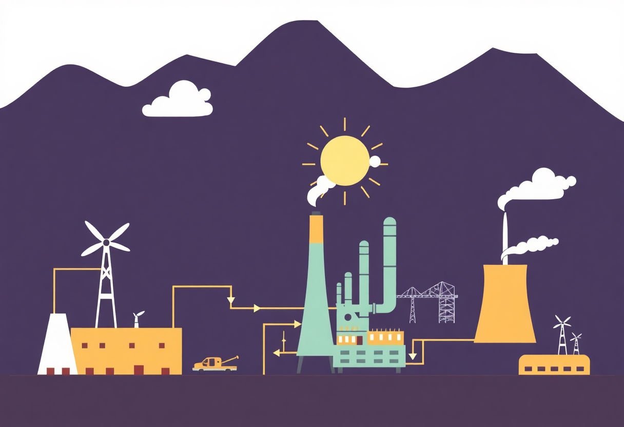 Illustration of energy production process